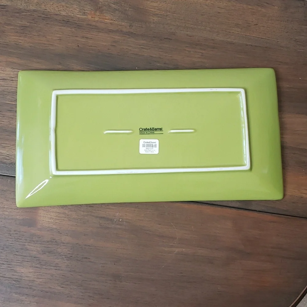 Crate&Barrel Akemi Ceramic Floral Platter Tray